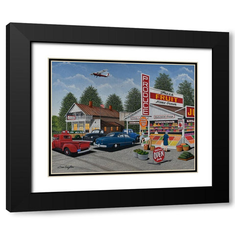 Fresh Produce Black Modern Wood Framed Art Print with Double Matting by Engler, Don