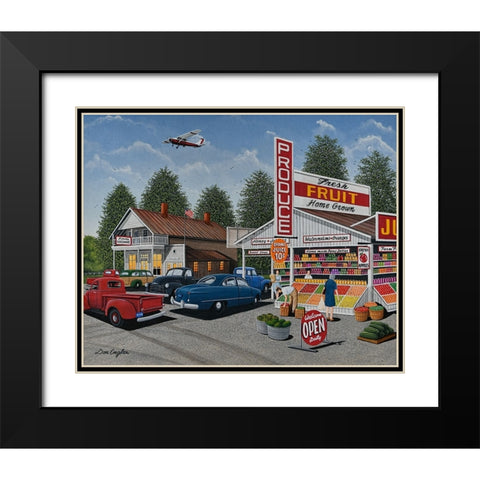 Fresh Produce Black Modern Wood Framed Art Print with Double Matting by Engler, Don