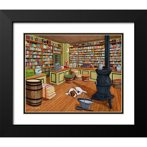 Anything You Need Black Modern Wood Framed Art Print with Double Matting by Engler, Don