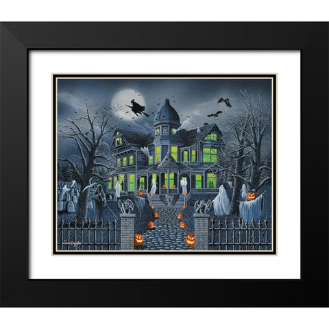 Ghostly Gathering Black Modern Wood Framed Art Print with Double Matting by Engler, Don