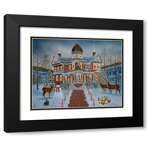 Merry and Bright Black Modern Wood Framed Art Print with Double Matting by Engler, Don