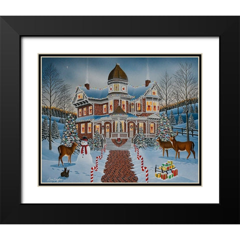 Merry and Bright Black Modern Wood Framed Art Print with Double Matting by Engler, Don