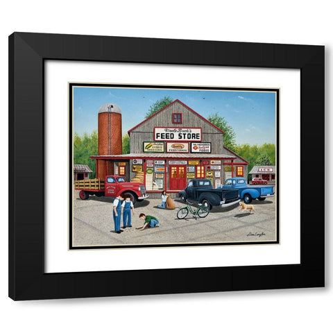 Uncle Bucks Black Modern Wood Framed Art Print with Double Matting by Engler, Don