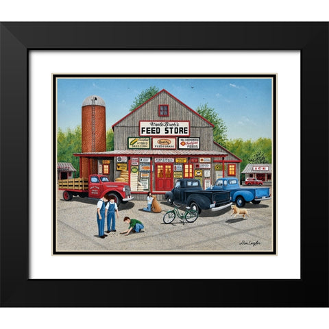 Uncle Bucks Black Modern Wood Framed Art Print with Double Matting by Engler, Don