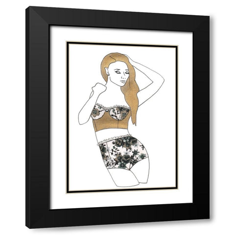 005a Black Modern Wood Framed Art Print with Double Matting by Steel, Emma