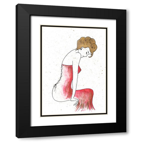 006b Black Modern Wood Framed Art Print with Double Matting by Steel, Emma