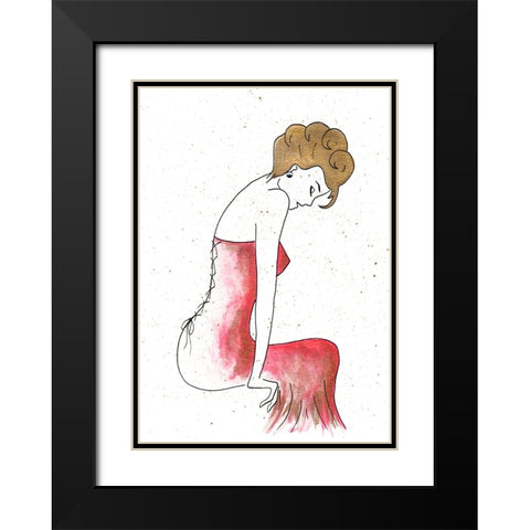 006b Black Modern Wood Framed Art Print with Double Matting by Steel, Emma