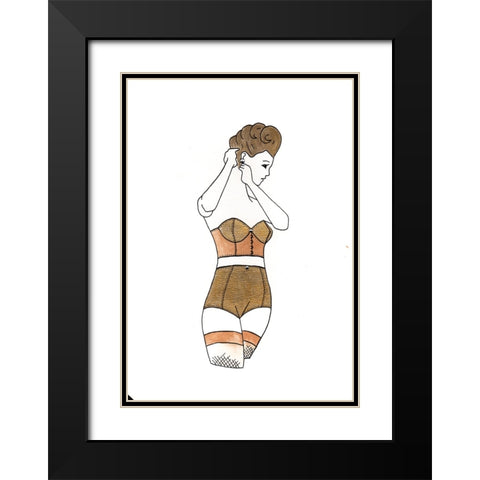 008a Black Modern Wood Framed Art Print with Double Matting by Steel, Emma