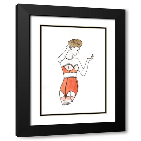 009a Black Modern Wood Framed Art Print with Double Matting by Steel, Emma