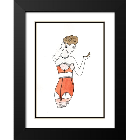 009a Black Modern Wood Framed Art Print with Double Matting by Steel, Emma