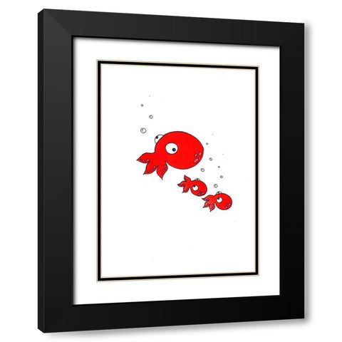 011a Black Modern Wood Framed Art Print with Double Matting by Steel, Emma