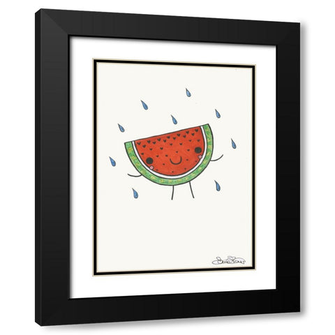 047a Black Modern Wood Framed Art Print with Double Matting by Steel, Emma