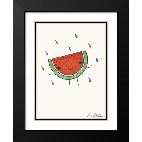 047a Black Modern Wood Framed Art Print with Double Matting by Steel, Emma