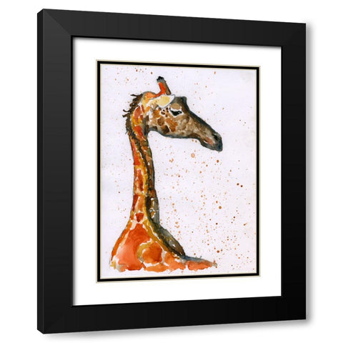 057a Black Modern Wood Framed Art Print with Double Matting by Steel, Emma