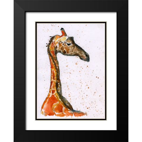 057a Black Modern Wood Framed Art Print with Double Matting by Steel, Emma