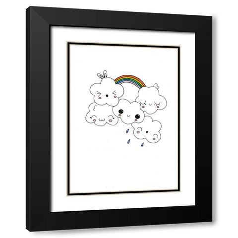 061a Black Modern Wood Framed Art Print with Double Matting by Steel, Emma