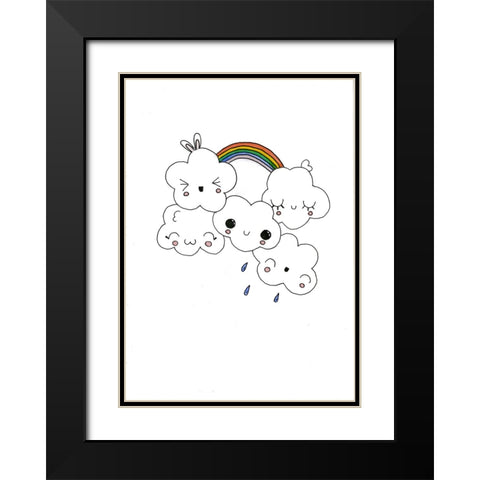 061a Black Modern Wood Framed Art Print with Double Matting by Steel, Emma