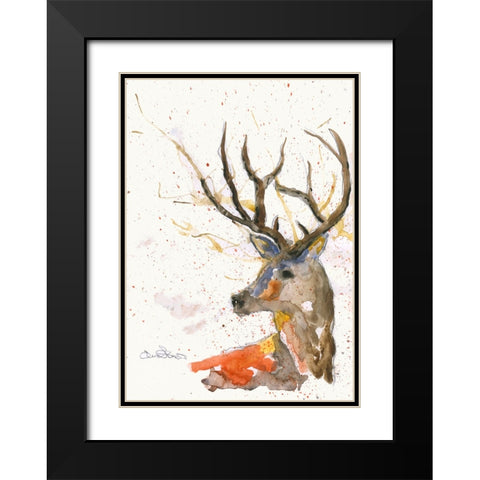 074a Black Modern Wood Framed Art Print with Double Matting by Steel, Emma