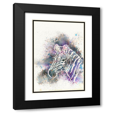 075a Black Modern Wood Framed Art Print with Double Matting by Steel, Emma