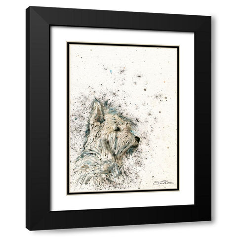 087a Black Modern Wood Framed Art Print with Double Matting by Steel, Emma