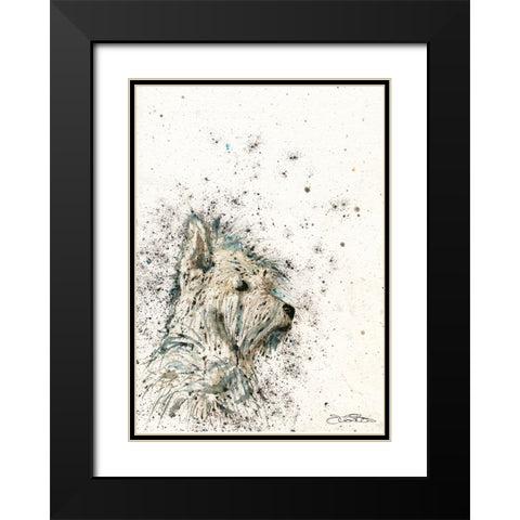 087a Black Modern Wood Framed Art Print with Double Matting by Steel, Emma