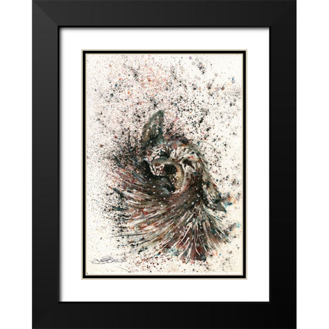 090a Black Modern Wood Framed Art Print with Double Matting by Steel, Emma