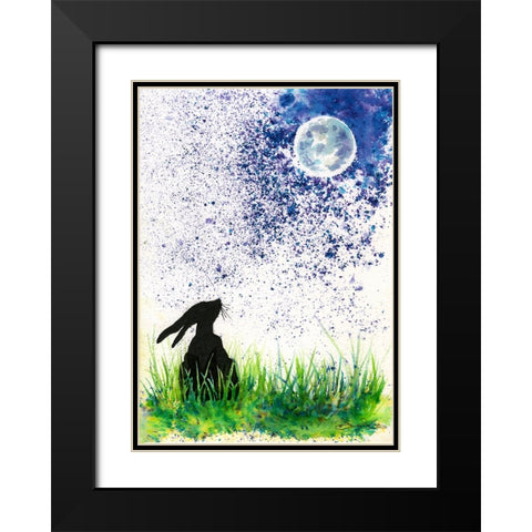 094a Black Modern Wood Framed Art Print with Double Matting by Steel, Emma