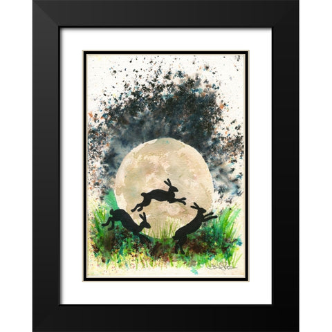 095a Black Modern Wood Framed Art Print with Double Matting by Steel, Emma