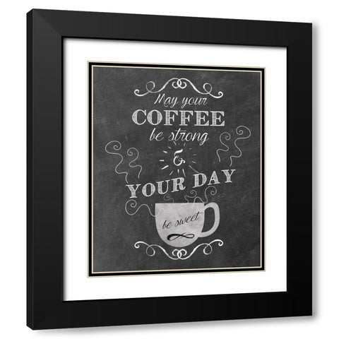 Sweet Coffee Black Modern Wood Framed Art Print with Double Matting by Clark, Erin