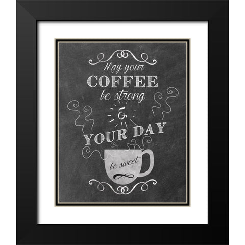 Sweet Coffee Black Modern Wood Framed Art Print with Double Matting by Clark, Erin