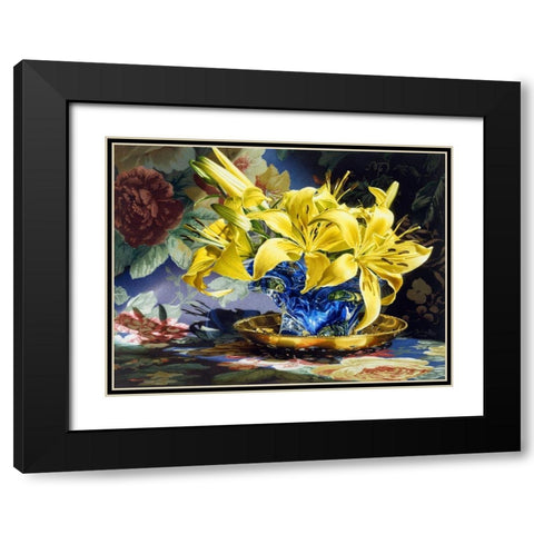 Fire And Ice Black Modern Wood Framed Art Print with Double Matting by Chartier, Francois