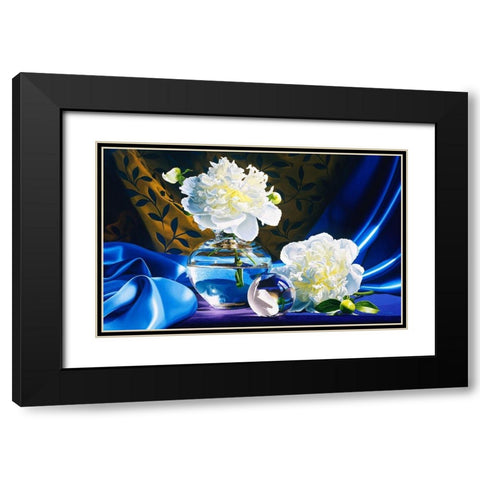 Twin Black Modern Wood Framed Art Print with Double Matting by Chartier, Francois