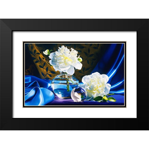 Twin Black Modern Wood Framed Art Print with Double Matting by Chartier, Francois