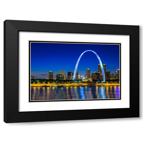 Gateway Horizontal Black Modern Wood Framed Art Print with Double Matting by Galloimages Online