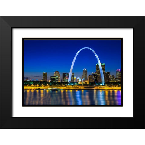 Gateway Horizontal Black Modern Wood Framed Art Print with Double Matting by Galloimages Online