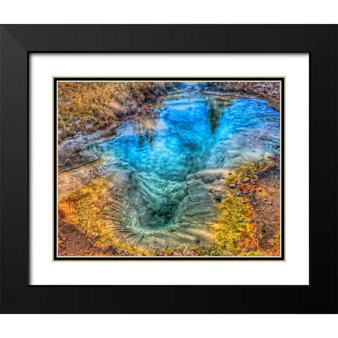 Seismograph Pool YNP Black Modern Wood Framed Art Print with Double Matting by Galloimages Online
