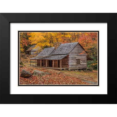 Bud Ogle Place With Barn Black Modern Wood Framed Art Print with Double Matting by Galloimages Online