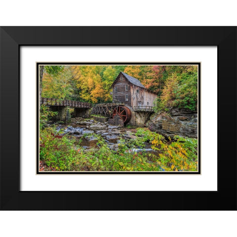 Grist Mill Fall 2013 1 Black Modern Wood Framed Art Print with Double Matting by Galloimages Online