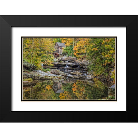 Grist Mill Fall 2013 2 Black Modern Wood Framed Art Print with Double Matting by Galloimages Online