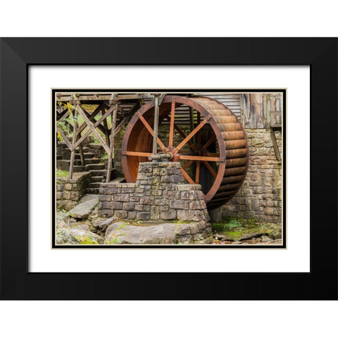 Grist Mill Fall 2013 3 Black Modern Wood Framed Art Print with Double Matting by Galloimages Online