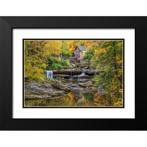 Grist Mill Fall 2013 5 Black Modern Wood Framed Art Print with Double Matting by Galloimages Online