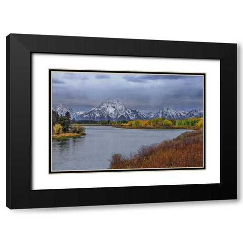 Oxbow Bend Fall 2013 Black Modern Wood Framed Art Print with Double Matting by Galloimages Online