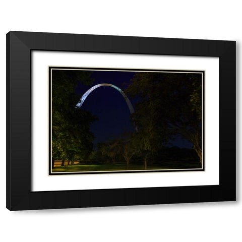Arch In The Park Black Modern Wood Framed Art Print with Double Matting by Galloimages Online