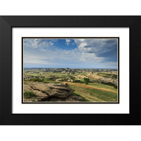 Bucks Hill View Black Modern Wood Framed Art Print with Double Matting by Galloimages Online