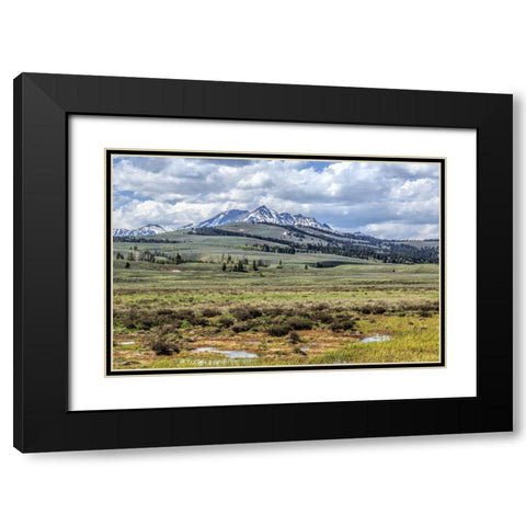 Electric Peak Black Modern Wood Framed Art Print with Double Matting by Galloimages Online