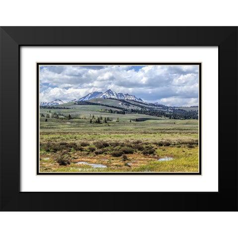 Electric Peak Black Modern Wood Framed Art Print with Double Matting by Galloimages Online