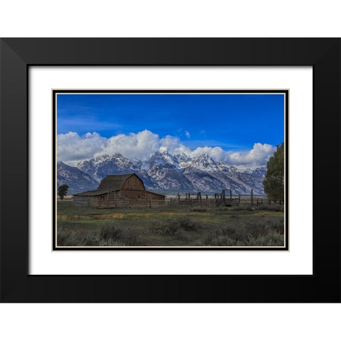 Moulton Barn Black Modern Wood Framed Art Print with Double Matting by Galloimages Online