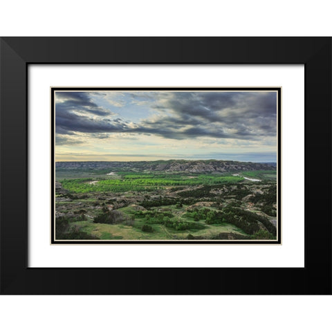 Oxbow Overlook (TRNP) Black Modern Wood Framed Art Print with Double Matting by Galloimages Online