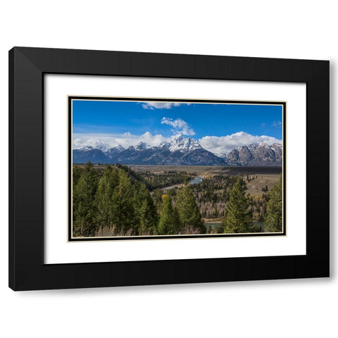Snake River Overlook Black Modern Wood Framed Art Print with Double Matting by Galloimages Online