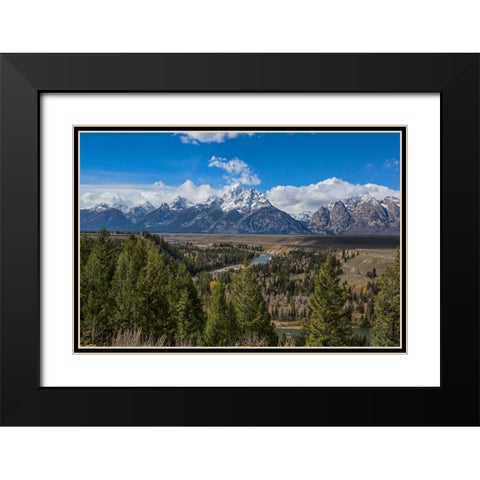 Snake River Overlook Black Modern Wood Framed Art Print with Double Matting by Galloimages Online